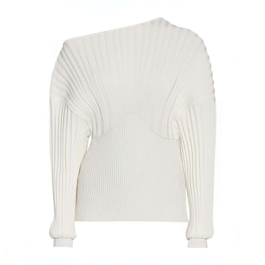 Core Wardrobe Sculpted Rib Knit Sweater