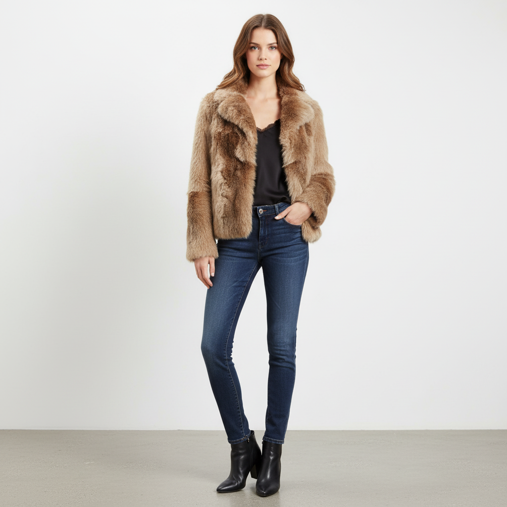 Core Wardrobe Luxe Faux Fur Cropped Jacket